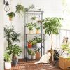 Heavy Duty Black Metal Kitchen Dining Bakers Rack Microwave Stand Plant Stand