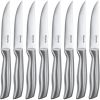 D.Perlla Steak Knives, Non Serrated Stainless Steel Sharp Steak Knife Set of 8 with Gift Box