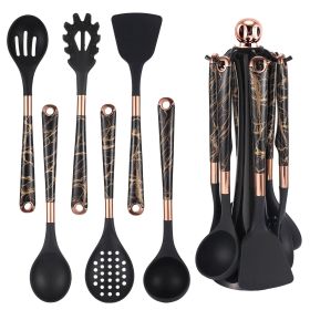 Kitchen Utensil Set, 7 Pieces Silicone Spatula Set for Nonstick Cookware, 446¬∞F Heat Resistant Cooking Spatula with Rotatable Holder