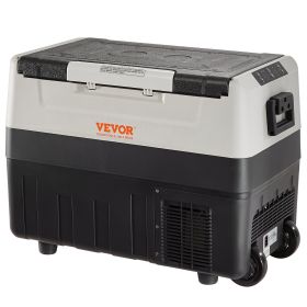 VEVOR Car Refrigerator, 12 Volt Car Refrigerator Fridge, 37 QT/35 L Dual Zone Portable Freezer, -4°F-50°F Adjustable Range