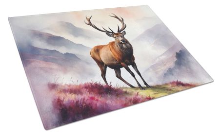 Highland Red Deer Glass Cutting Board Decorative Tempered Glass Kitchen Cutting and Serving Board Large Size Chopping Board