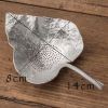 Tin Leaf Tea Strainer Handmade Patterned Tea Infuser Chinese Style Tea Strainer Tea Filter Kung Fu Tea Accessory,Silver