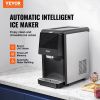 VEVOR Countertop Ice Maker, 62lbs in 24Hrs, Auto Self-Cleaning Portable Ice Maker with Water Filling Pipe, Water Filter and Drainpipe