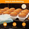 2 Pack 12 Cups Silicone Muffin Pans Nonstick Cupcake Tins Trays Regular Size Cupcake Molds Heat Resistant Oven Microwave Fridge Freezer Dishwasher Saf