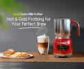 5in1 Ruby electric milk foam 5 settings Cold foam hot foam hot air foam Hot milk or hot chocolate LED touch control 400ML/13.5oz cold and hot latte