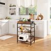 3-Tier Industrial Bar Cart with Detachable Tray for Kitchens