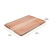 Farberware Maple Wood Cutting Board with Juice Groove and Handles 14X20X0.75-inch