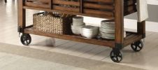 Kaif Distressed Chestnut Finish Kitchen Cart