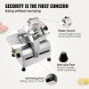 VEVOR Automatic Meat Slicer, 540W Deli Slicer, 2 PCS 10" Stainless Steel Removable Blade, 0-15mm Adjustable Thickness, Child Lock Protection