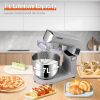 VEVOR 6 in 1 Stand Mixer, 450W Multifunctional Electric Mixer with Tilt-Head, 6 Speeds and LCD Screen Timing, 7.4Qt Stainless Bowl, Dough Hook