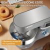 VEVOR Stand Mixer; 660W Electric Dough Mixer with 6 Speeds LCD Screen Timing; Tilt-Head Food Mixer with 5.8 Qt Stainless Steel Bowl; Dough Hook