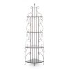 Ornate 4-Tier Metal Corner Bakers Rack Kitchen Dining Shelf