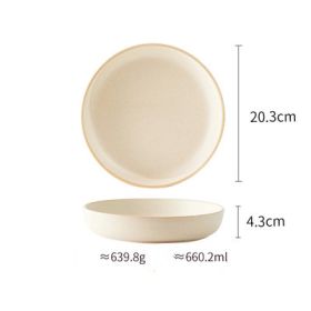 Pure color matte ceramic plate (Option: 11 Style)