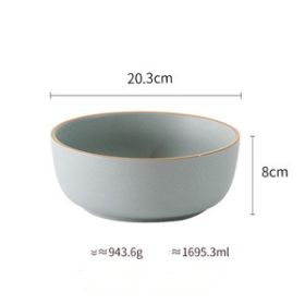 Pure color matte ceramic plate (Option: 14 Style)