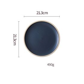 Pure color matte ceramic plate (Option: 4 Style)