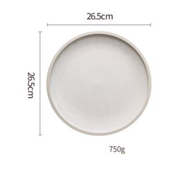 Pure color matte ceramic plate (Option: 7 Style)