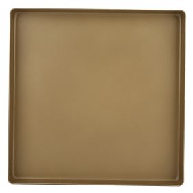 28x28x3cm Gold Aluminum Alloy Square Shape Non-Stick Baking Tray Bread Pizza Tray Baking Tool (Option: as picture)