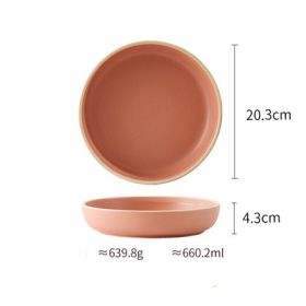 Pure color matte ceramic plate (Option: 9 Style)