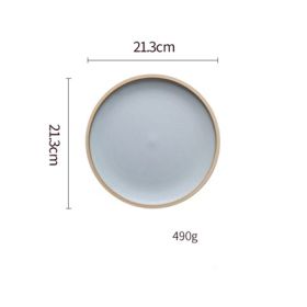 Pure color matte ceramic plate (Option: 2 Style)