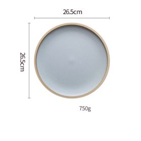 Pure color matte ceramic plate (Option: 6 Style)