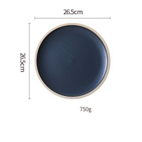 Pure color matte ceramic plate (Option: 8 Style)