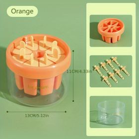 1pc Home Made Popsicles, Popsicles, Ice Cream Molds, Grinding Tools, Homemade Ice Cream, Frozen Ice Cream, Popsicles, Popsicles, Popsicle Boxes (Color: Orange)