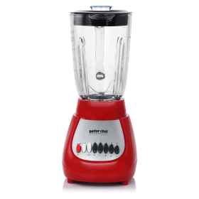 Better Chef Classic 10-Speed 5-Cup Glass Jar Blender (Color: Red)