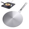 7.5/8/9.25Inch Heat Diffuser Simmer Ring Plate, Stainless Steel with Stainless Handle, Induction Adapter Plate for Gas Stove Glass Cooktop Converter