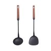 Kitchen Cooking Iron Spatula with Long Wooden Handle(AMZ Shipping)