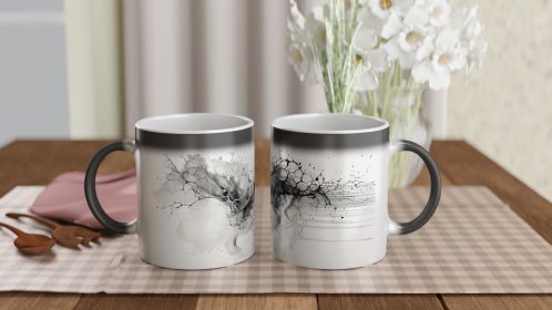 Ceramic Coffee Mug Abstract Ink Coffee Mug 11oz Ceramic by HadiArts (B2B: 5 Pieces)