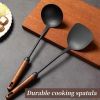 Kitchen Cooking Iron Spatula with Long Wooden Handle(AMZ Shipping)