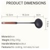 Kitchen Cooking Iron Spatula with Long Wooden Handle(AMZ Shipping)