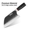 Qulajoy Meat Cleaver Knife - 7.3 Inch High Carbon Stainless Steel Butcher Knife For Meat Cutting Slicing Vegetables- Professional Chopper Knife For Ho