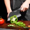 Qulajoy Meat Cleaver Knife - 7.3 Inch High Carbon Stainless Steel Butcher Knife For Meat Cutting Slicing Vegetables- Professional Chopper Knife For Ho