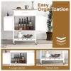 Rolling Kitchen Island Cart with Drawer and Towel Rack