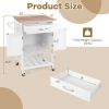 Rolling Kitchen Island Cart with Drawer and Towel Rack