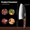 Qulajoy Meat Cleaver Knife - 7.3 Inch High Carbon Stainless Steel Butcher Knife For Meat Cutting Slicing Vegetables- Professional Chopper Knife For Ho