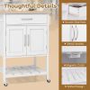 Rolling Kitchen Island Cart with Drawer and Towel Rack